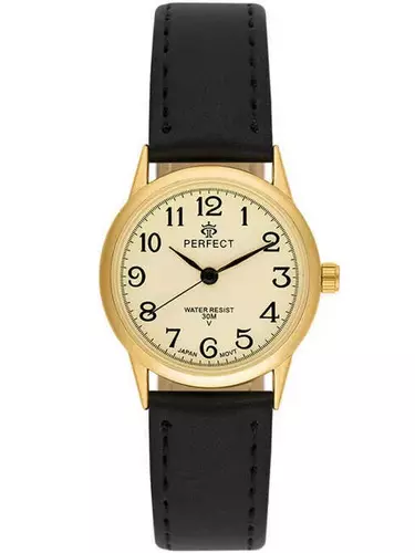 Zegarek Kwarcowy PERFECT LX049-19 Blister Damski XXL GOLD TARCZA GOLD 1