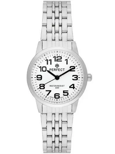 Zegarek Kwarcowy PERFECT R324-01 Silver Metal Standard Damski 1