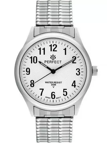 Zegarek Kwarcowy PERFECT XM281-02 Silver Gumka męska 1