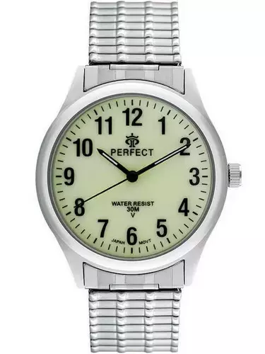 Zegarek Kwarcowy PERFECT XM281-05 Silver Gumka męska 1