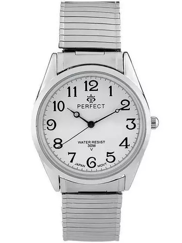 Zegarek Kwarcowy PERFECT X532-01 Silver Gumka męska TARCZA BIAŁA 1