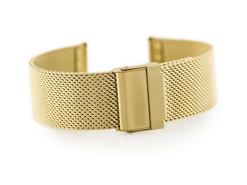 Bransoleta siatkowa JK 0.6 GOLD 22MM z zabezpieczeniem 1