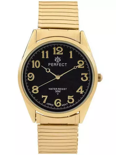 Zegarek Kwarcowy PERFECT X532-17 Gold Gumka TARCZA czarna 1