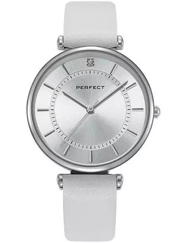 Zegarek Kwarcowy PERFECT E376-01 IPS pasek biały 1