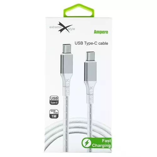 Kabel eXtremestyle Ampere Typ C 1m biały 1