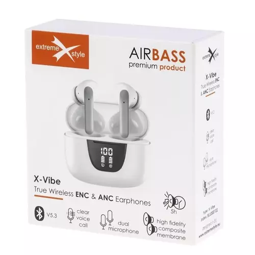 Słuchawki eXtremestyle Bluetooth X-Vibe białe 1