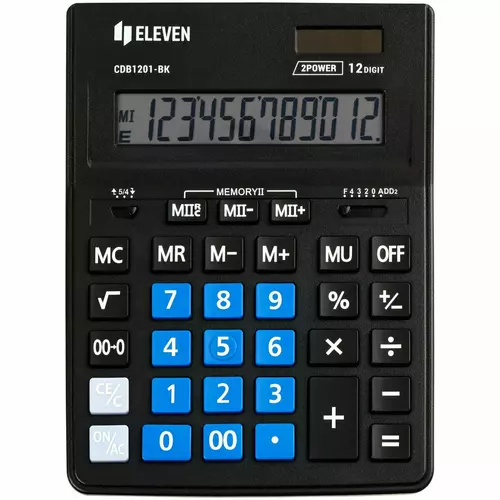 Kalkulator Eleven CDB1201BK-BL 1
