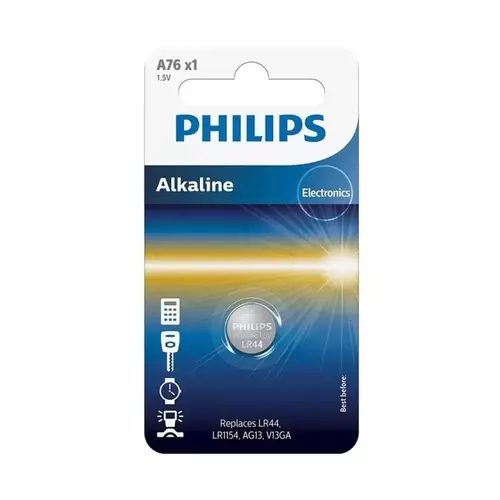 Bateria Philips LR44 - blister 1szt 1