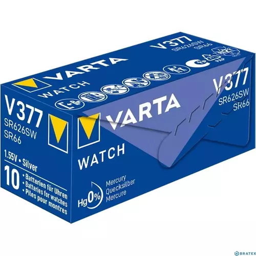 Bateria srebrowa Varta SR626SW / 377.SP - opakowanie 10 szt. 1