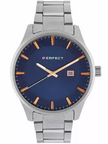 Zegarek PERFECT M105 -03 SILVER TARCZA NIEBIESKA 1