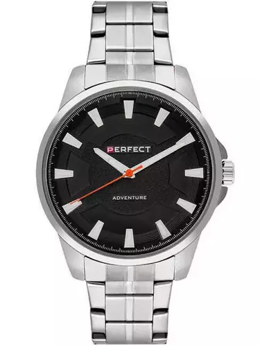 Zegarek PERFECT M143- 02 SILVER TARCZA CZARNA 1