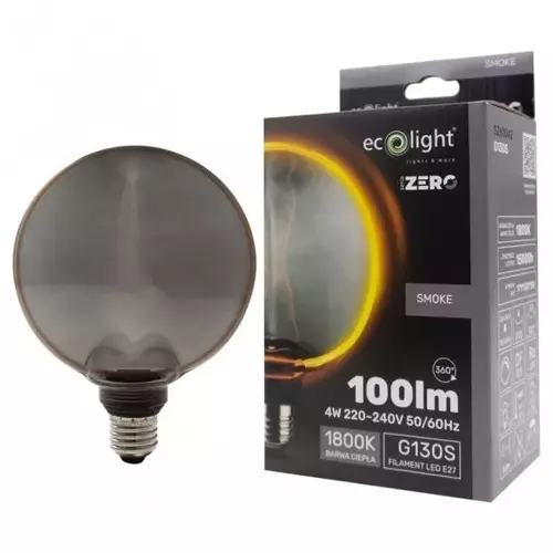 Żarówka LED Eco Light Zero W4 E27 SMOKE G130S SZ61042 100lumenów 1