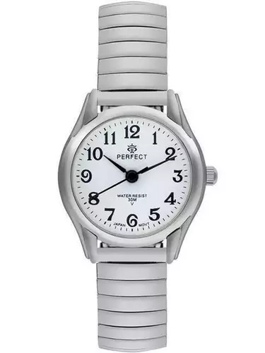 PERFECT GUMKA Damska XD075 - 01 SILVER TARCZA BIAŁA 1