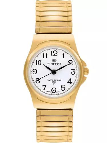 Zegarek PERFECT GUMKA Damska XD648-04 GOLD tarcza biała 1
