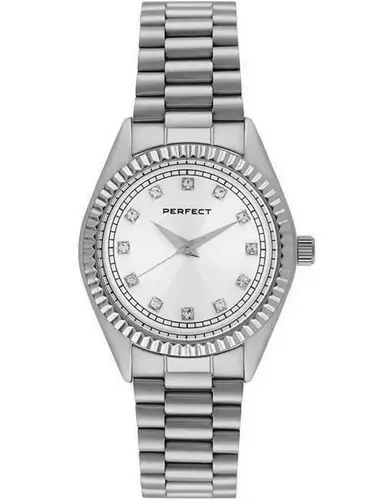 Zegarek Kwarcowy PERFECT S392-01 IPS tarcza srebrna 1