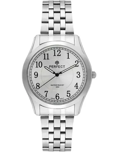 Zegarek Kwarcowy PERFECT R403J-31  Metal Standard Męski tarcza silver 1