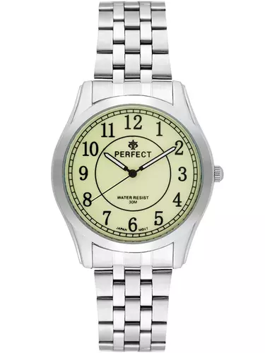 Zegarek Kwarcowy PERFECT R403J-37  Metal Standard Męski tarcza fluorescencyjna 1