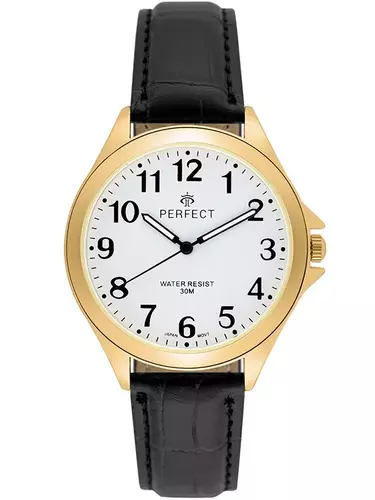 Zegarek PERFECT pasek męski XXL STD C412D-09 GOLD 1
