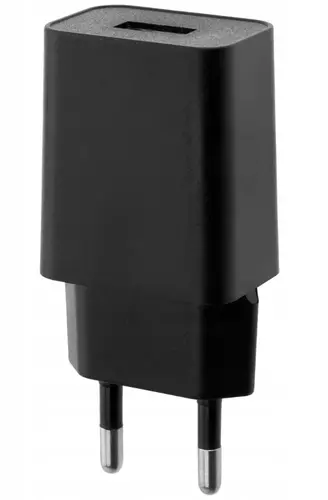 Ładowarka sieciowa USB czarna 1A 1