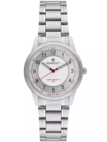Zegarek Kwarcowy PERFECT R402H-02 Metal Standard Męski tarcza silver 1