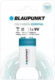 Bateria Blaupunkt 9V cynkowa 6F22 Białe /B1/ Data Ważności 10/2025 1