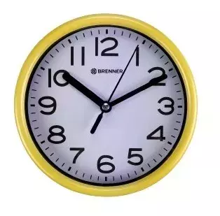 Zegar kwarcowy Brenner 6650BR żółty Ø 18.5 1