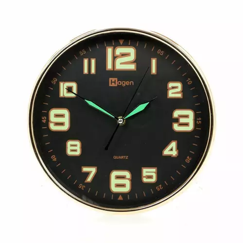 Zegar kwarcowy Brenner 6657BR gold/black Ø 28 1