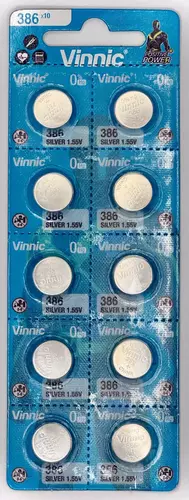Bateria Srebrowa Vinnic 386 SR43W Blister 10 szt. 1