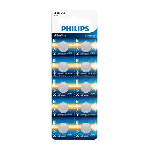 Bateria Philips LR44 - blister 10szt 1