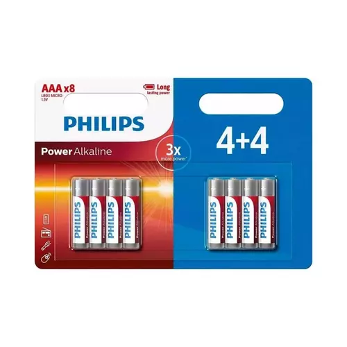Bateria Philips LR3 B8 4+4 POWER ALKALINE 1