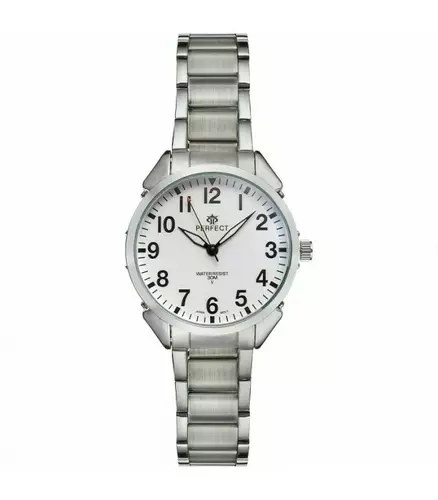 Zegarek PERFECT G138-01  METAL SILVER TARCZA  BIAŁA 1