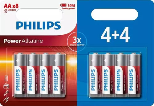 Bateria Philips LR6 B8 4+4 POWER ALKALINE 1