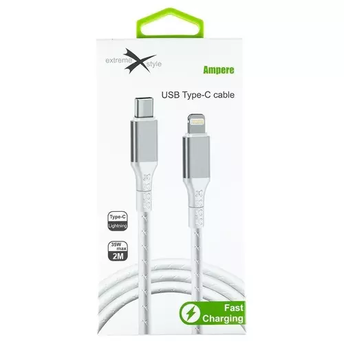 Kabel Ampre Typ C Lightning 2m biały 1