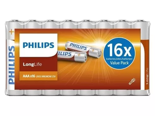 Bateria Philips R3 cynkowa pakowana po 16 Longlife 1