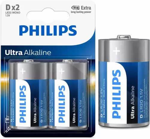 Bateria Philips LR20 ultra alkaline - Blister 2szt 1
