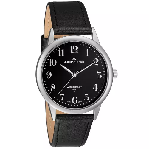 Zegarek JORDAN KERR LG001-01 IPS STANDARD MĘSKI pasek czarny tarcza czarna 1