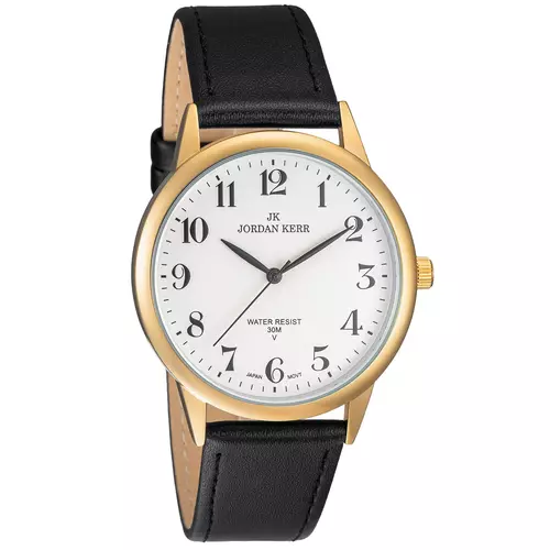 Zegarek JORDAN KERR LG001-07 IPG STANDARD MĘSKI pasek czarny tarcza srebrna 1