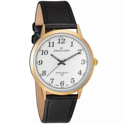 Zegarek JORDAN KERR LG002-07 IPG STANDARD pasek czarny tarcza srebrna 1