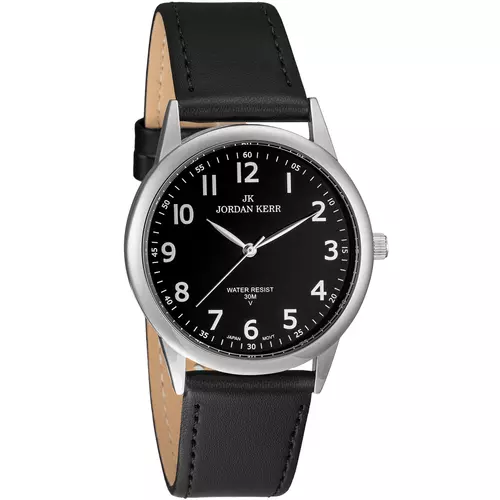 Zegarek JORDAN KERR LG003-01 IPS STANDARD pasek czarny tarcza czarna 1