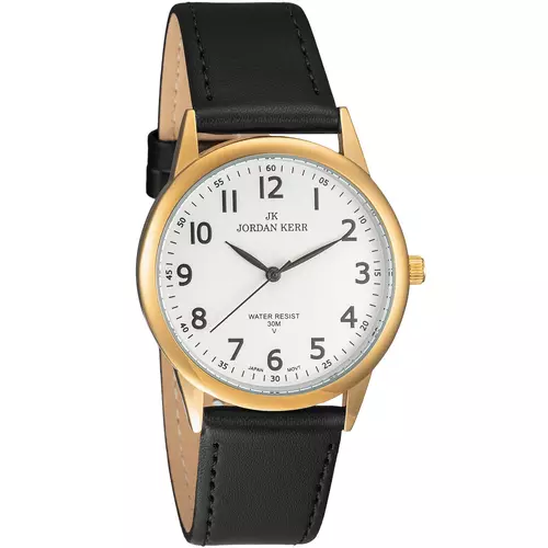 Zegarek JORDAN KERR LG003-07 IPG STANDARD pasek czarny tarcza srebrna 1