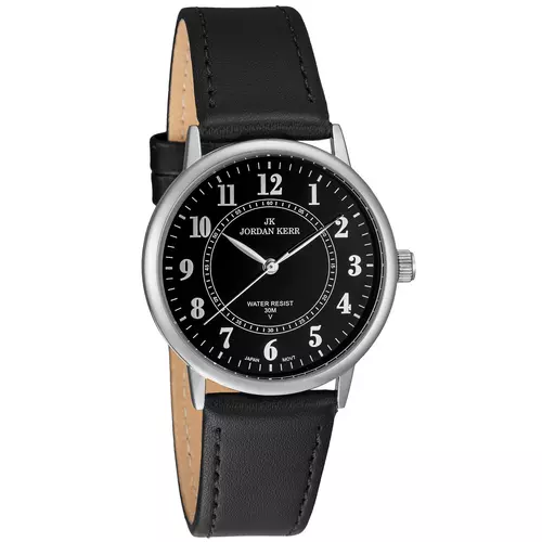 Zegarek JORDAN KERR LG005-01 IPS STANDARD pasek czarny tarcza czarna 1