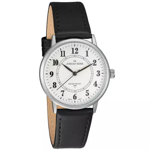 Zegarek JORDAN KERR LG005-05 IPS STANDARD pasek czarny tarcza silver 1