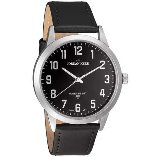 Zegarek JORDAN KERR LG008-01 IPS STANDARD pasek czarny tarcza czarna 1