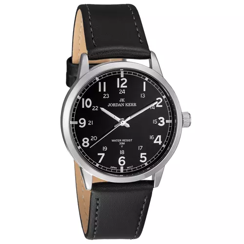 Zegarek JORDAN KERR LG010-01 IPS STANDARD pasek czarny tarcza czarna 1