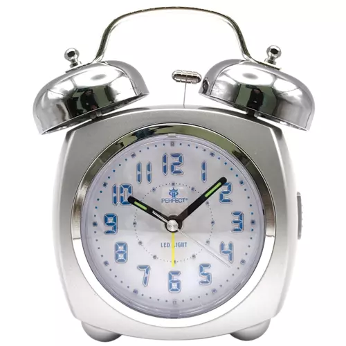 Budzik Kwarcowy Perfect BA 930 B SREBRNY 1