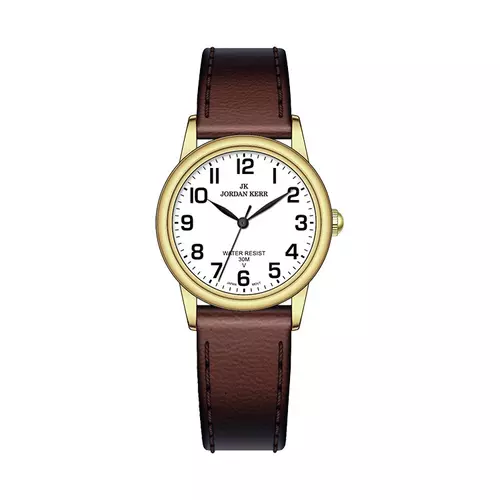 Zegarek JORDAN KERR LL012-10 IPG STANDARD DAMSKI pasek brązowy 1