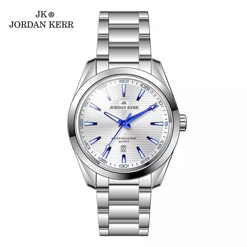 Zegarek JORDAN KERR L1066 IPS Srebrna Tarcza Niebieski index 1