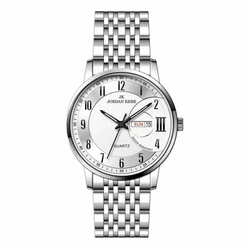 Zegarek JORDAN KERR L1069 IPS Srebrna Tarcza Czarne cyfry 1
