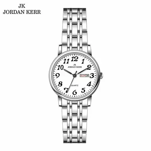 Zegarek JORDAN KERR L1073 IPS Srebrna Tarcza Cyfry 1