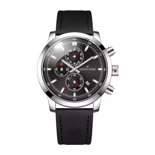 Zegarek JORDAN KERR L1076 IPS Czarna Tarcza Czarny pasek 1